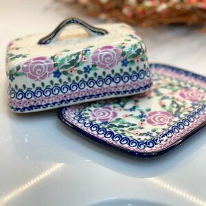 European Style Covered Butter Dish, Imported from Poland -NWT
